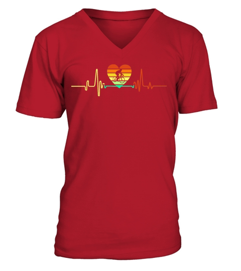 Cyclist Hearbeart V-Neck T-shirt