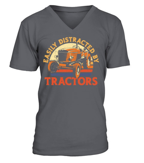 Farming Farmer Vintage Tractor V-Neck T-shirt