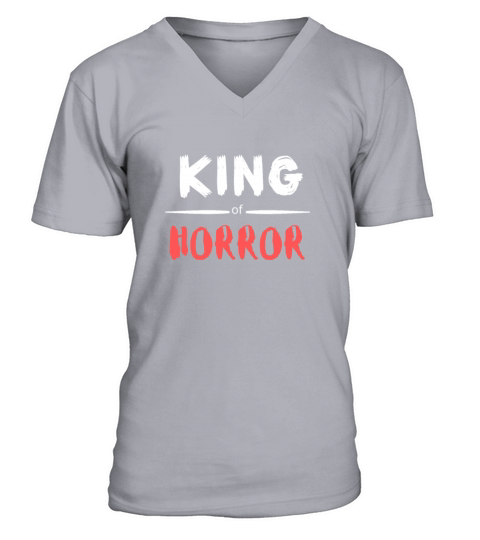 Funny Horror Movie Fan Halloween King Of Horror V-Neck T-shirt