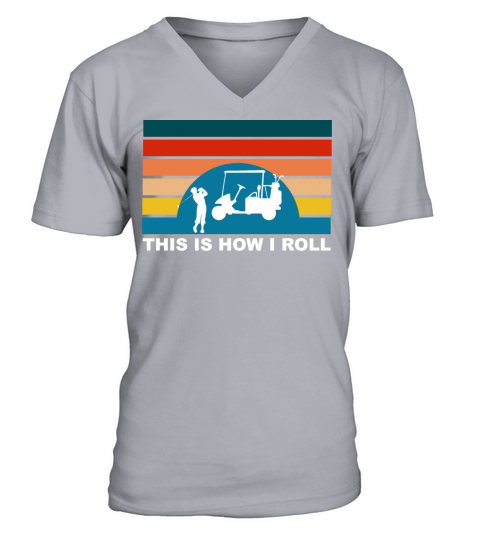 Funny Retro Vintage Golf Shirt V-Neck T-shirt