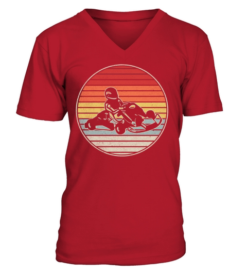 Go-Kart vintage go karts motorsports Kart Racing V-Neck T-shirt