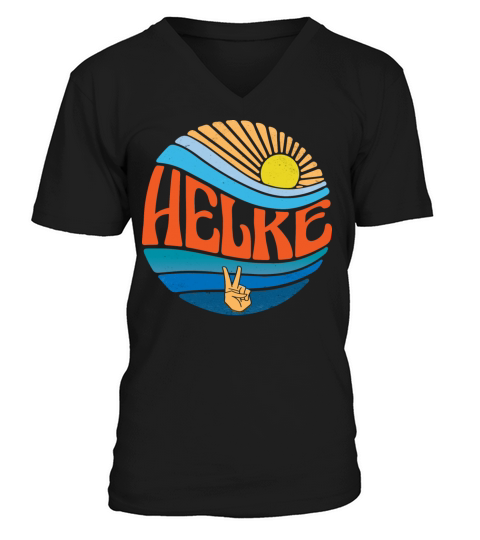 Helke Shirt Vintage Sunset Helke Groovy Tie Dye V-Neck T-shirt