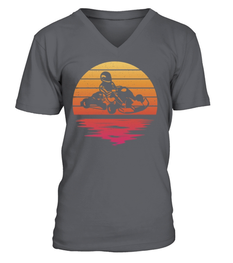 Kart Racing go karts motorsport Vintage go-kart V-Neck T-shirt