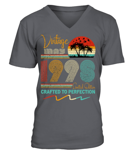 May 1998 Birthday Gift Boys Girls Vintage V-Neck T-shirt