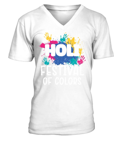 Radha Krishna Hinduism Hindu Holi Festival V-Neck T-shirt