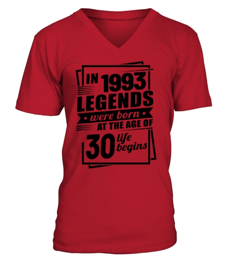 Vintage 1993 Birthday 30th Birthday Sayings Legend V-Neck T-shirt