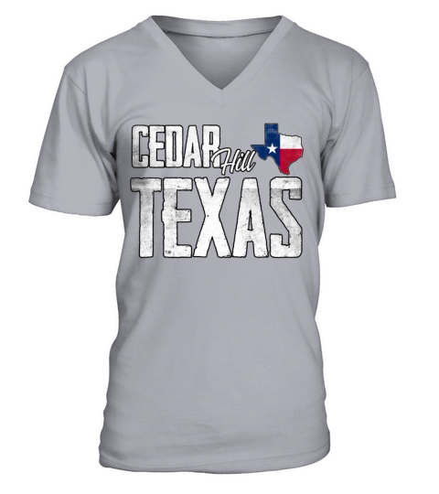Vintage Cedar Hill Texas Flag V-Neck T-shirt