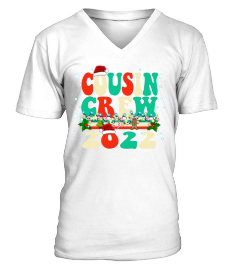 Vintage Color Classic Christmas Design - Cousin Cr V-Neck T-shirt