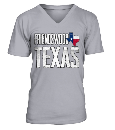 Vintage Friendswood Texas Flag V-Neck T-shirt