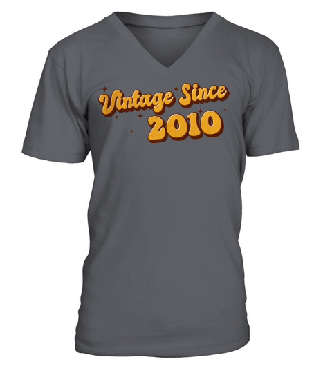 Vintage since 2010 13 Years Old - Groovy 13rd V-Neck T-shirt