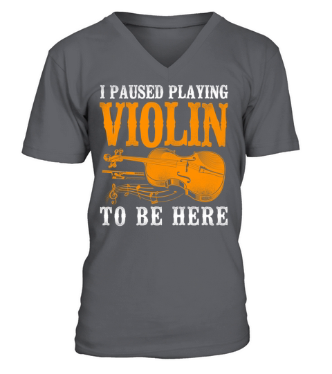 Violin Violinist Vintage I Paused V-Neck T-shirt