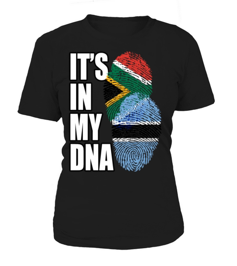 Botswana And South African Mix Heritage DNA Flag Women's T-Shirt