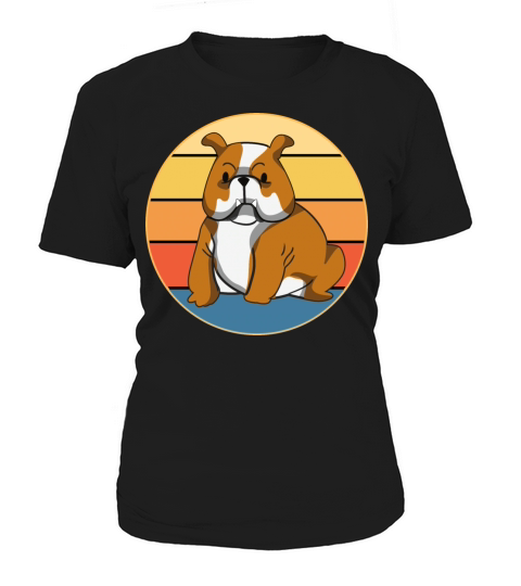 Bulldog Dog Breed Vintage Retro Sunset Women's T-Shirt