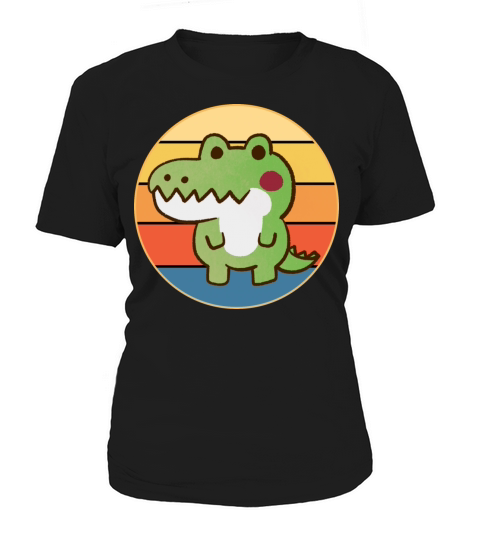 Crocodile Retro Sunset Vintage Wild Animal Women's T-Shirt