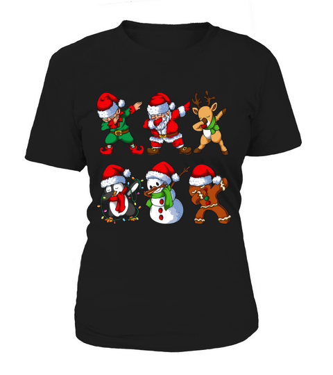 Dabbing Santa Elf Friends Christmas Kids Boys Men Women's T-Shirt