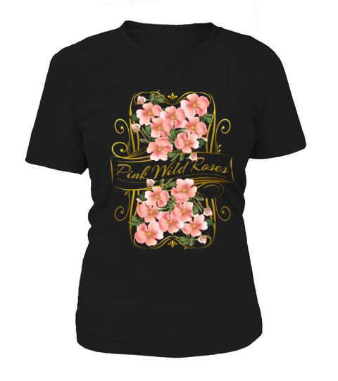 Pink Wild Roses-Vintage Women's T-Shirt
