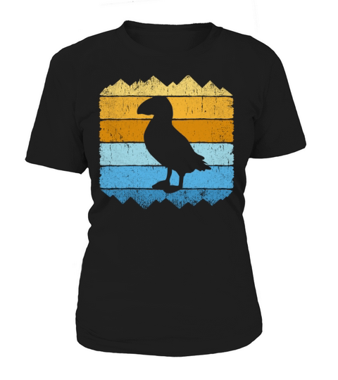 Puffin Bird Seabird Retro Vintage Puffins Women's T-Shirt