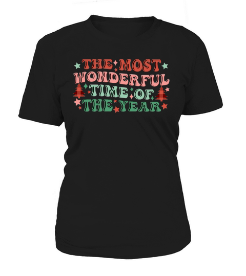The Most Wonderful Time Of The Year Retro Christmas For Women Cute Christmas Women's T-Shirt