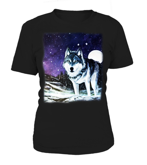 Wolf artwork design predator face imprint Women's T-Shirt