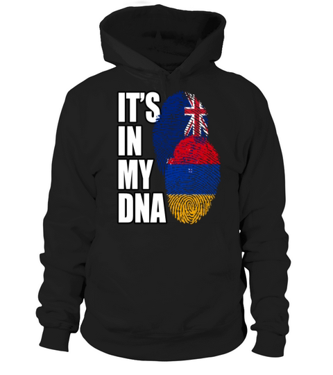 Armenian And New Zealand Mix Heritage DNA Flag Hoodie Unisex