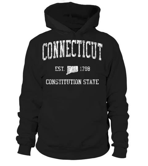 Connecticut Vintage Sports Design Hoodie Unisex