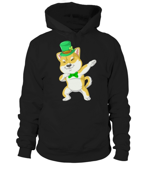 dabbing shiba inu st patricks day Hoodie Unisex