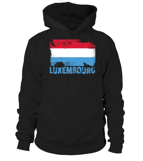 Luxembourg Flag Vintage Distressed Europe Grunge T Hoodie Unisex