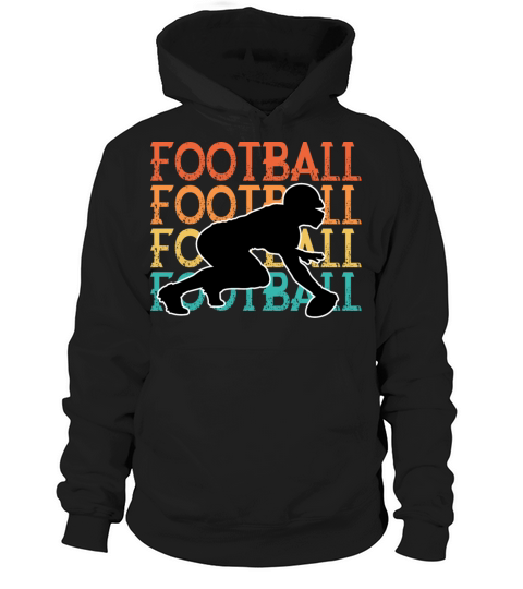 Retro Vintage Quote American Football Theme Footba Hoodie Unisex