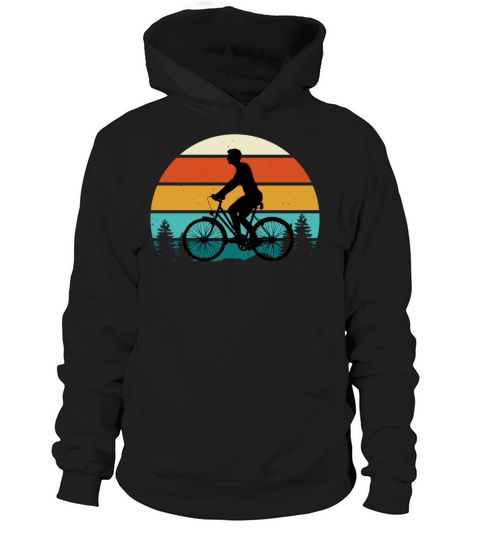Vintage Retro Sunset Cycling Hoodie Unisex