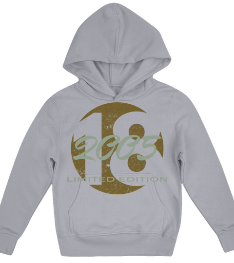 18th birthday boys girls 18 years 2005 vintage Kids Hoodie