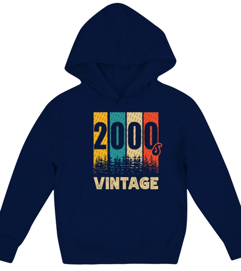 2000s Vintage Decade 2000 Era Millenium Retro Kids Hoodie