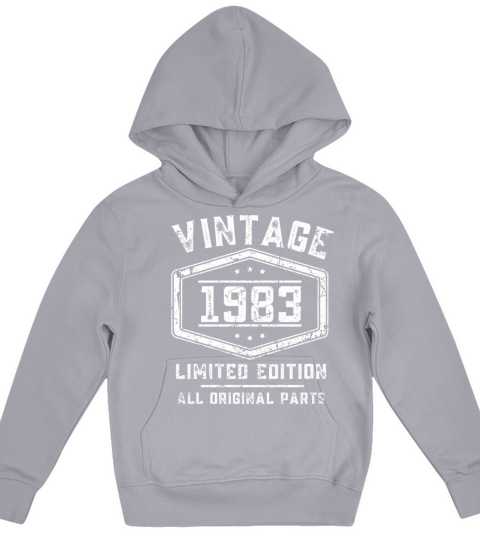 40 Years Vintage 1983 Retro 40th Birthday Kids Hoodie
