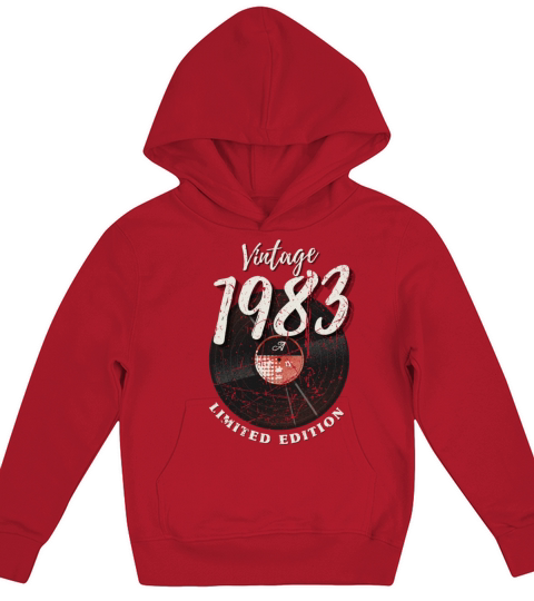 40 Years Vintage 1983 Retro 40th Birthday Kids Hoodie