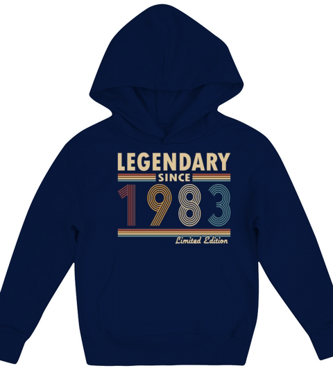 40th birthday vintage 1983 legendary since 1983 Kids Hoodie