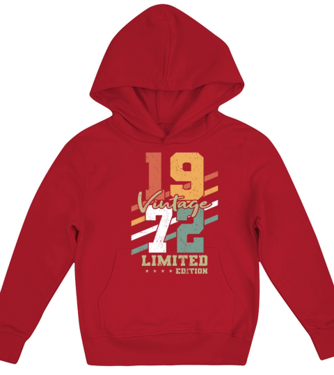 50th birthday vintage 1972 limited edition Kids Hoodie