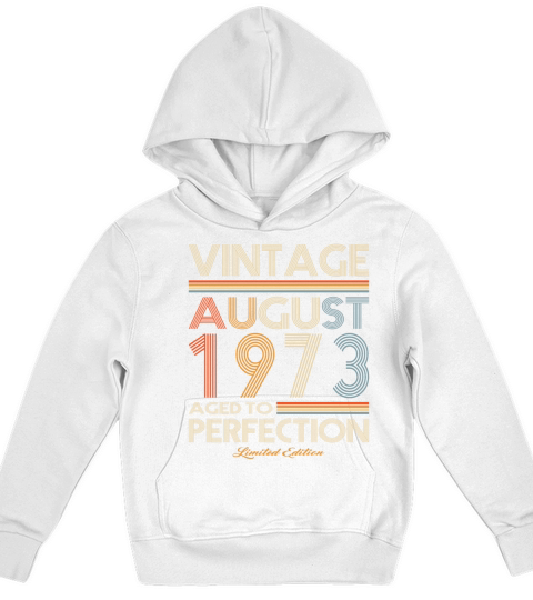 50th birthday vintage august 1973 limited edition Kids Hoodie