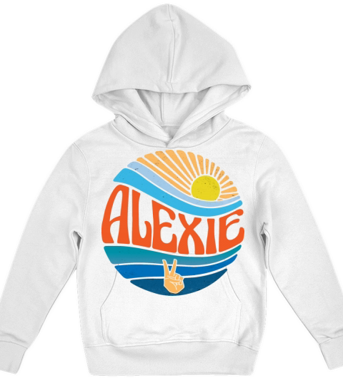 Alexie Shirt Vintage Sunset Alexie Groovy Tie Dye Kids Hoodie