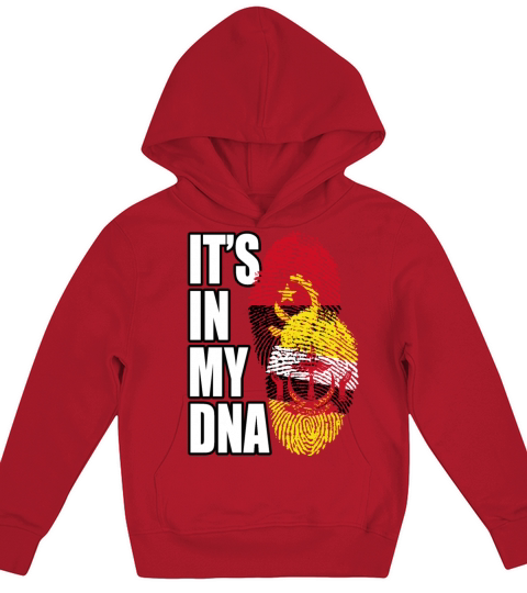 Angolan And Bruneian Mix Heritage DNA Flag Kids Hoodie