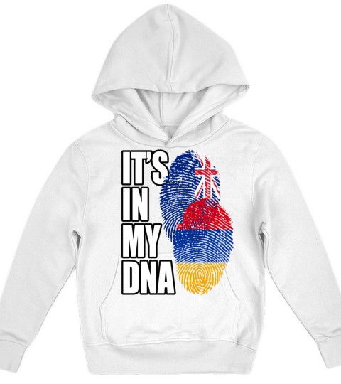 Armenian And New Zealand Mix Heritage DNA Flag Kids Hoodie