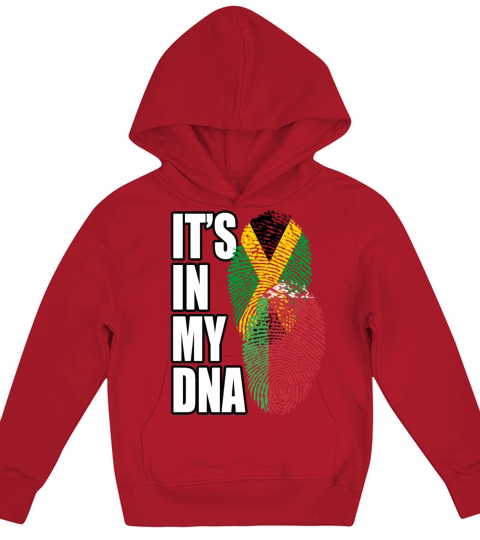Belarusian And Jamaican Mix Heritage DNA Flag Kids Hoodie