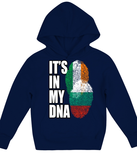 Bulgarian And Irish Mix Heritage DNA Flag Kids Hoodie