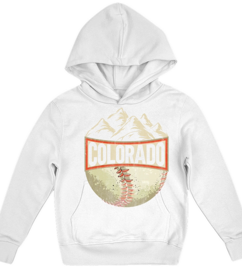 Colorado Baseball Vintage Rocky Mountains T shirt Kids Hoodie