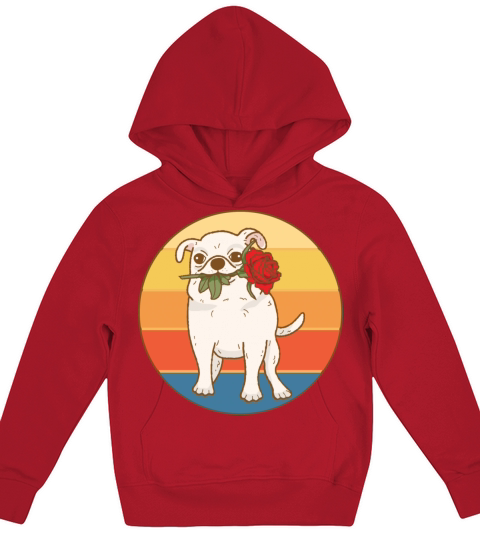 Cute Chihuahua Dog Breed Vintage Retro Sunset Kids Hoodie