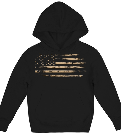 Distressed American Flag Vintage Usa Flags Patriot Kids Hoodie
