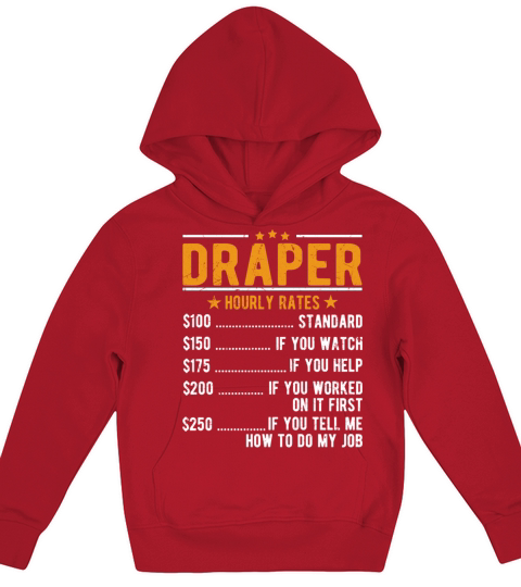 Draper Hourly Rates Kids Hoodie