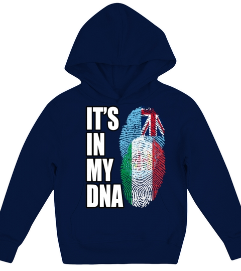 Fijian And Italian Mix Heritage DNA Flag Kids Hoodie