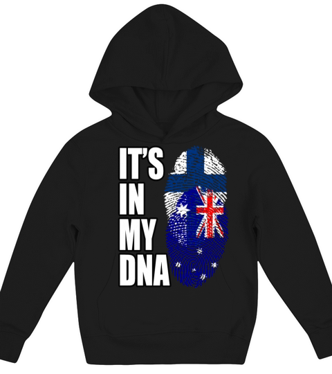 Finland And Australian Mix Heritage DNA Flag Kids Hoodie