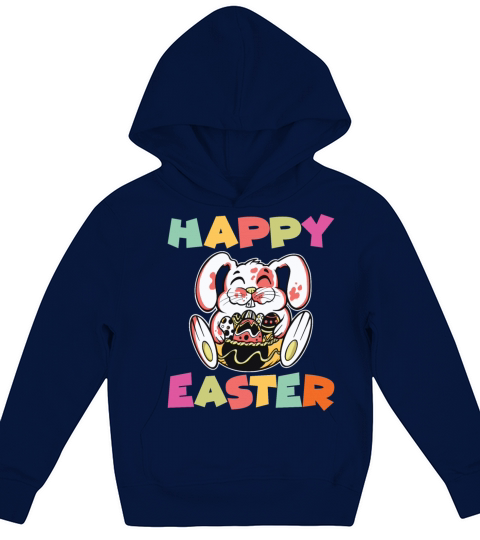 Happy Easter Shirt Frohe Ostern Bunny Hase Kids Hoodie