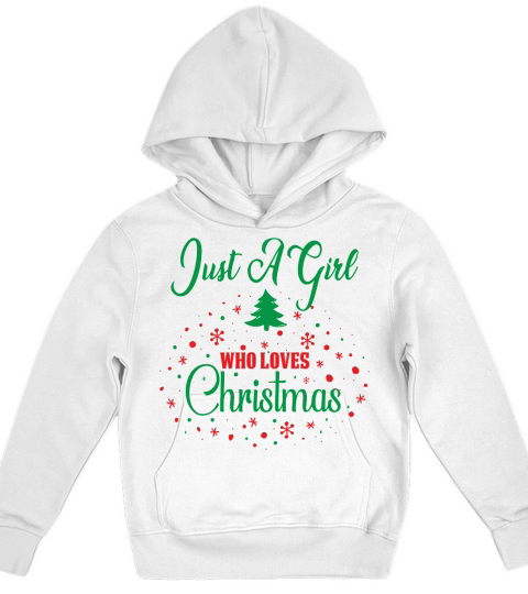 Just A Girl Who Love Christmas Kids Hoodie