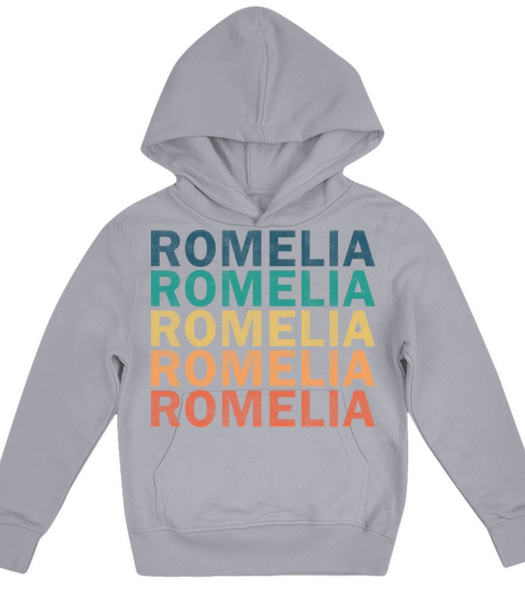 Romelia Name T Shirt - Romelia Vintage Retro Name Kids Hoodie